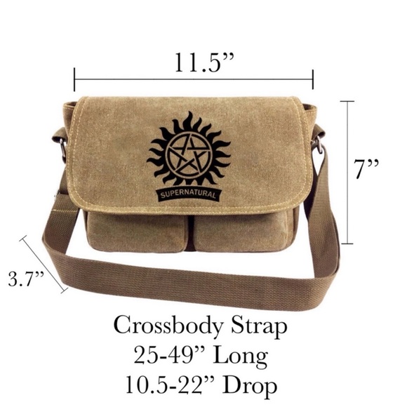 Supernatural Canvas Crossbody Messenger Bag - Picture 15 of 15